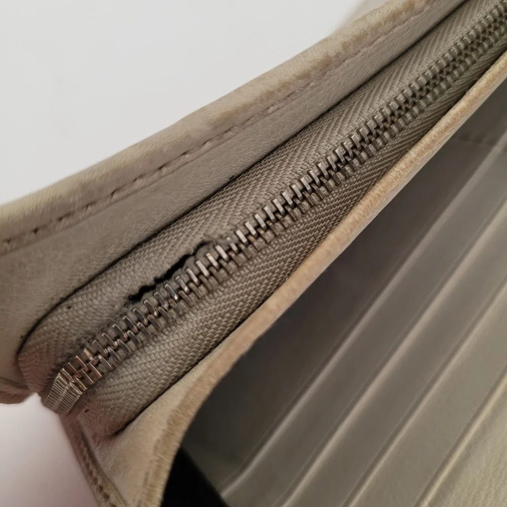 Gucci Guccissima Long Wallet Beige Leather GG Monogram Continental Flap 181593 - Picture 8 of 16